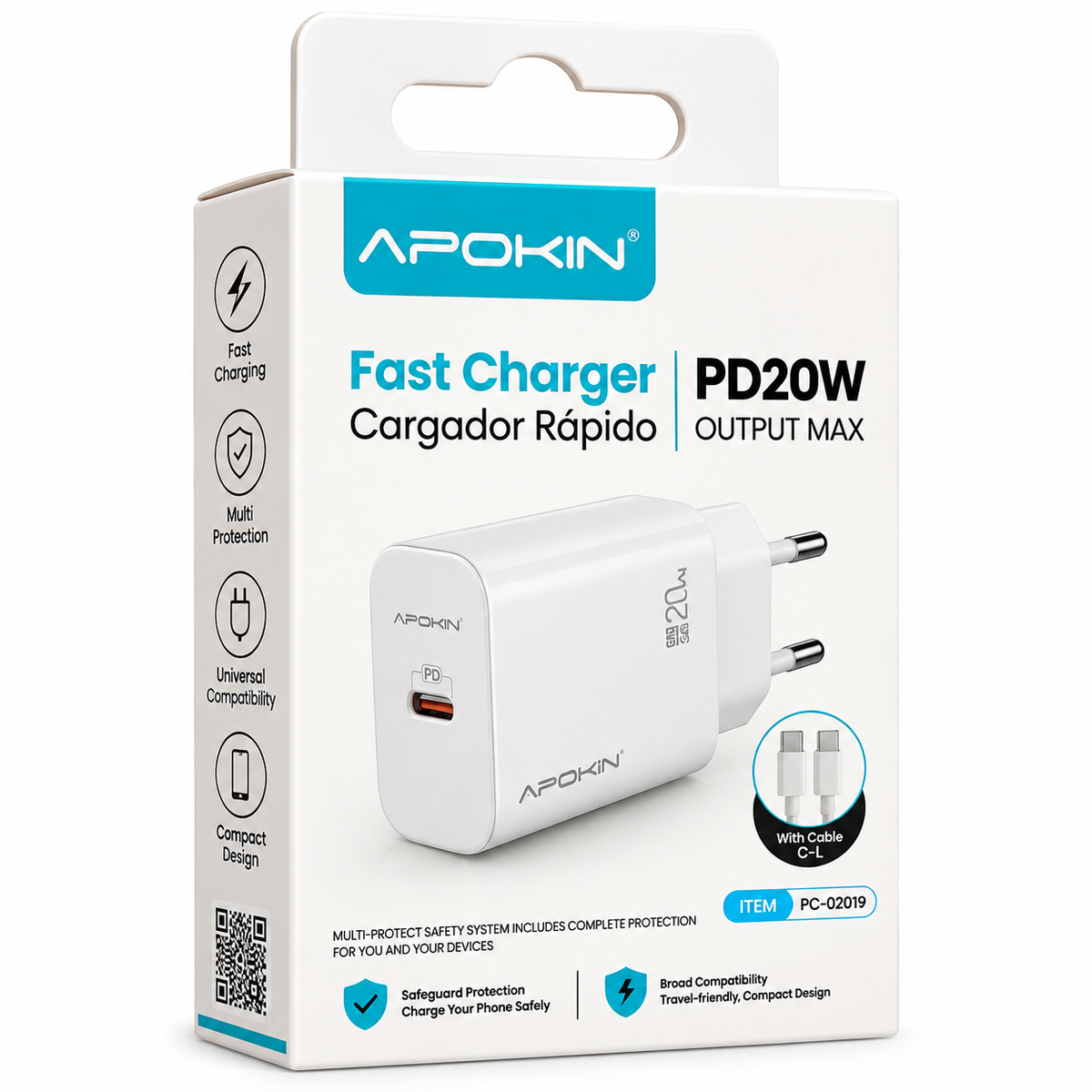 Cargador USB-C a Lightning para iPhone