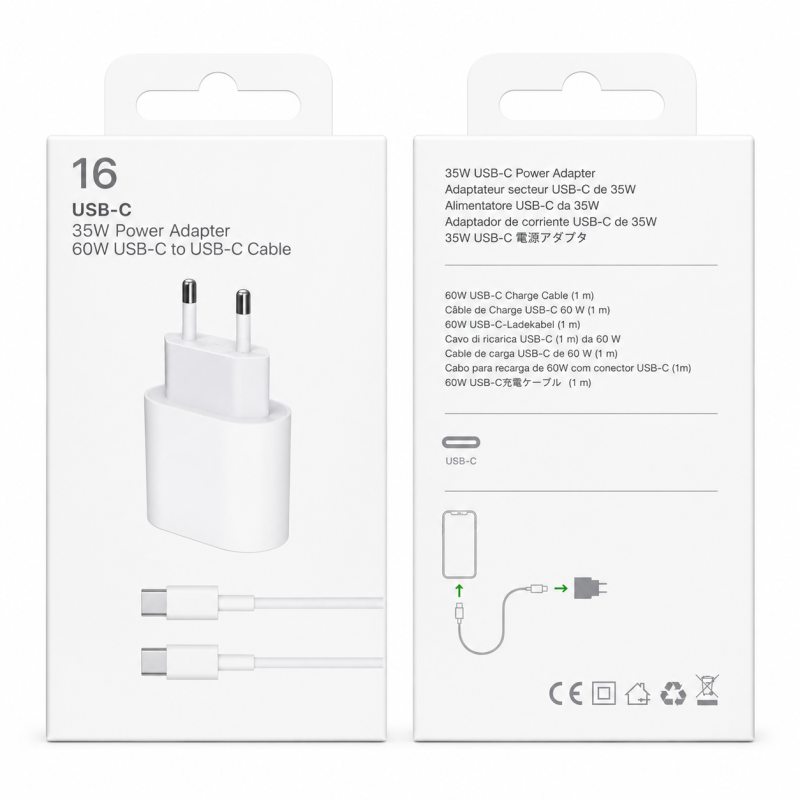 Cargador USB-C a USB-C 25W con Cable