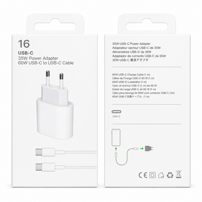 Cargador USB-C a USB-C 25W con Cable